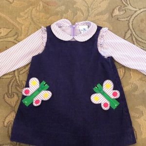 Florence Eiseman purple corduroy dress